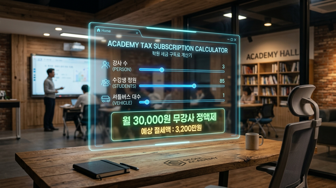 실시간 견적 산출 및 절감액 계산기 (AI 생성 이미지)