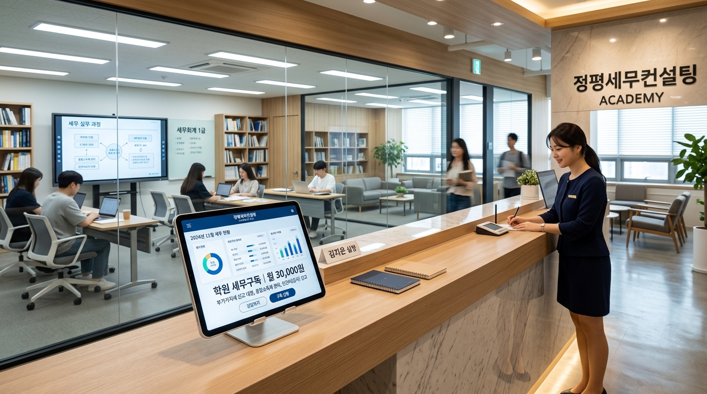 1인 사업자 월 3만 원 세무 구독제 - 메인 세무 핀테크 대시보드 (AI 생성 이미지)